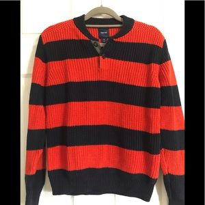 Gap sweater , orange and dark blue
